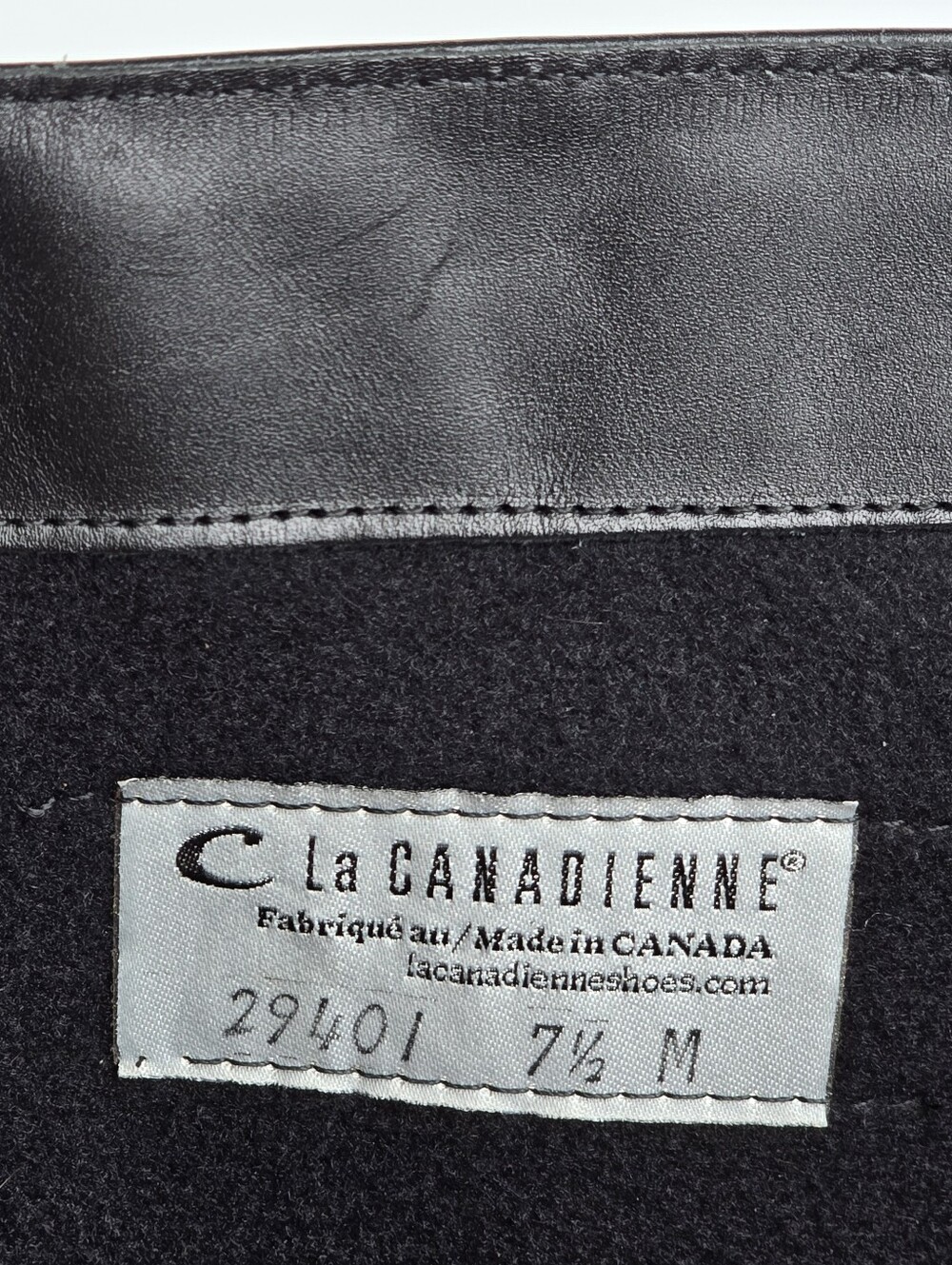 La Canadienne Black Leather Knee High Lace-Up Sude Zip Riding Boots Size 7.5 - Picture 12 of 14
